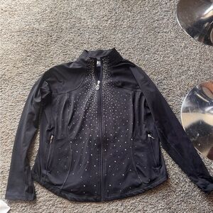 Christine Alexander Black Rhinestone Ski Jacket Harris equestrian horses